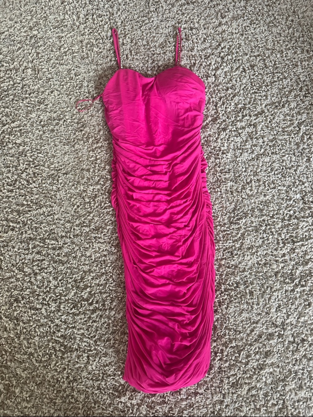 Cache Fuchsia Ruched Midi Dress - Picture 2 of 2